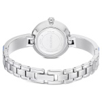 Matrix bangle watch Swiss Made, Crystal bracelet, Blue, Stainless steel